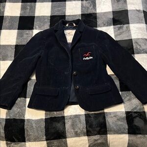 Hollister Navy Blazer Structured Tailored Fit size SMALL